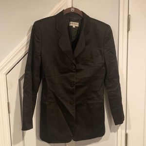 DESIGNER Vintage Giorgio Armani Le Collezioni Cotton Satin Black 3B Jacket